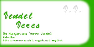 vendel veres business card